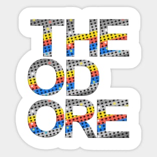 Theodore, name, typography Sticker